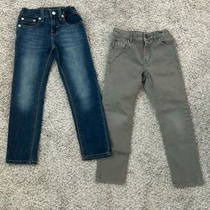 Youth boys Denizen Levi’s skinny jean and H&M Ready to go gray stretch pants